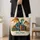 Blue Dragon and Colorful Books for Fantasy Reading, Library Days and Book Lover Gifts Quilted Tote Bag - 4