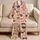 Cat And Dog Faces On Blush Pink For Cozy Gift Giving Women Satin Pajamas Set - 5
