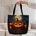 Moonlit Jack-O’-Lantern Garden for Halloween Night and Autumn Outings Quilted Tote Bag - 5