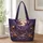 Moonlit Bat and Pumpkin Garden for Cozy Halloween Nights and Autumn Gift Giving Lovers Quilted Tote Bag - 1