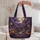 Moonlit Bat and Pumpkin Garden for Cozy Halloween Nights and Autumn Gift Giving Lovers Quilted Tote Bag - 5