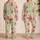 Watercolor Watermelon Slice Summer Loungewear Gift for Cozy Home and Vacation Use Satin Pajamas Set - 2
