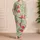 Watercolor Watermelon Slice Summer Loungewear Gift for Cozy Home and Vacation Use Satin Pajamas Set - 4