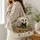 Woodland Badger and Forest Wildflowers for Nature Lovers and Cozy Autumn Outings Quilted Tote Bag - 3