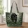 Mysterious Black Panther in Misty Jungle for Nature Lovers and Everyday Adventures Quilted Tote Bag - 1
