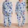Blue Watercolor Floral Resort Wear for Vacation, Beach Days, and Relaxed Women Satin Pajamas Set - 2