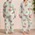 Mint Green Gingham Watermelon Motifs For Summer Lounging, Picnics, And Gift Giving Satin Pajamas Set - 2
