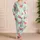 Mint Green Gingham Watermelon Motifs For Summer Lounging, Picnics, And Gift Giving Satin Pajamas Set - 4
