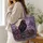 Moonlit Raven, Gothic Roses and Castle for Halloween Night Out Gift Quilted Tote Bag - 3