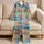 Sunset Coastal Waves and Shells for Beach Getaways, Resort Relaxation for Women Leisure Satin Pajamas Set - 5