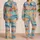 Sunset Coastal Waves and Shells for Beach Getaways, Resort Relaxation for Women Leisure Satin Pajamas Set - 2