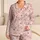 Blush Cherry Blossom Blooms Cozy Evening Lounge Gift For Women And Girls At Home Satin Pajamas Set - 1