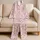 Blush Cherry Blossom Blooms Cozy Evening Lounge Gift For Women And Girls At Home Satin Pajamas Set - 5
