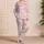 Blush Cherry Blossom Blooms Cozy Evening Lounge Gift For Women And Girls At Home Satin Pajamas Set - 4