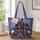 Moonlit Haunted Mansion Ghosts and Pumpkins for Halloween Night Out and Autumn Gifts Quilted Tote Bag - 1
