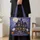 Moonlit Haunted Mansion Ghosts and Pumpkins for Halloween Night Out and Autumn Gifts Quilted Tote Bag - 4
