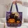 Black Cats And Jack-O-Lanterns Under A Witch Hat Moon For Halloween Cat Lovers Quilted Tote Bag - 5