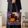 Black Cats And Jack-O-Lanterns Under A Witch Hat Moon For Halloween Cat Lovers Quilted Tote Bag - 4