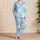 Tropical Hibiscus Resort Lounge Style for Warm Nights, Giftable Coastal Look for Women Satin Pajamas Set - 4