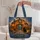 Whimsical Pumpkin Cottage And Black Cat For Cozy Autumn Halloween Gift For Her Lovers Quilted Tote Bag - 5