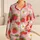Strawberry And Daisy Blush Pink Resort Style For Summer Vacations And Cozy Evenings Satin Pajamas Set - 1