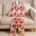 Strawberry And Daisy Blush Pink Resort Style For Summer Vacations And Cozy Evenings Satin Pajamas Set - 5