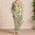 Retro Tropical Palm Tree Beach Holiday Set for Women, Cozy Seaside Getaway Vibes Satin Pajamas Set - 4