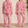 Blush Tropical Florals For Resort Nights And Relaxed At-Home Comfort For Casual Women Satin Pajamas Set - 2