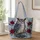 Great Horned Owl and Burgundy Roses for Dark Academia Nature Lovers Quilted Tote Bag - 1