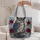 Great Horned Owl and Burgundy Roses for Dark Academia Nature Lovers Quilted Tote Bag - 5