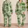 Tropical Leaf Resort Loungewear for Summer Getaways and Cozy Vacation Nights for Women Satin Pajamas Set - 2