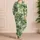 Tropical Leaf Resort Loungewear for Summer Getaways and Cozy Vacation Nights for Women Satin Pajamas Set - 4
