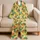 Tropical Fruit And Flower Summer Lounge Gift For Women, Lemon Yellow Cheerful Look Satin Pajamas Set - 5