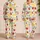 Watercolor Lemon Strawberry Blueberry Resort Loungewear For Warm Summer Nights Women Satin Pajamas Set - 2