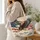 Soaring Bald Eagle And Rustic American Flag For July Fourth Patriotic Americana Style Quilted Tote Bag - 3