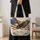Soaring Bald Eagle And Rustic American Flag For July Fourth Patriotic Americana Style Quilted Tote Bag - 4