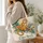 Golden Monkey and Jungle Blooms for Nature Loving Kids and Animal Lovers Quilted Tote Bag - 3