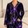 Violet Lightning Crackle on Black for Cozy Nights, Sci-Fi Fans, and Gift Giving At Home Satin Pajamas Set - 1
