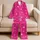 Hot Pink Starburst Sparkle For Vacations, Gifts, Women, Cozy Nights Everyday At Home Satin Pajamas Set - 5