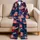 Bold Americana Flag Motif for Fourth of July, Beach Days, and Casual Summer Style Satin Pajamas Set - 5