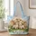 Sheep Family in Spring Meadow Flowers for Farmhouse Gifts and Country Living Lovers Quilted Tote Bag - 1