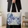 Blue Pagoda Garden and Bridge Scene for Mahjong Gatherings and Thoughtful Gifts for Her Quilted Tote Bag - 4