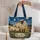 Starry Night Sheep in Golden Pastures for Peaceful Farmhouse Country Living Quilted Tote Bag - 5