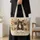 French Bulldog Puppies With Wildflowers for Dog Lovers and Springtime Gifts Quilted Tote Bag - 4