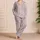 Blush Leopard Spot Lounge Look For Cozy Vacations And Everyday Girly Wear Set Satin Pajamas Set - 4