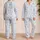 Blue Gingham Puppy Cherry Cozy Lounge Giftable Summer Look For Women And Teens Wear Satin Pajamas Set - 2