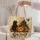 Vintage Halloween Pumpkin and Black Cat for Autumn Parties and Spooky Season Gifts Quilted Tote Bag - 5