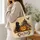 Vintage Halloween Pumpkin and Black Cat for Autumn Parties and Spooky Season Gifts Quilted Tote Bag - 3