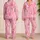 Peach Pink Cloud Dye Resort Lounge Look for Cozy Evenings, Giftable for Women and Teens Satin Pajamas Set - 2