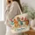 Colorful Floral Hens for Farmhouse Errands and Chicken Lover Gifts for Her and Friends Quilted Tote Bag - 3